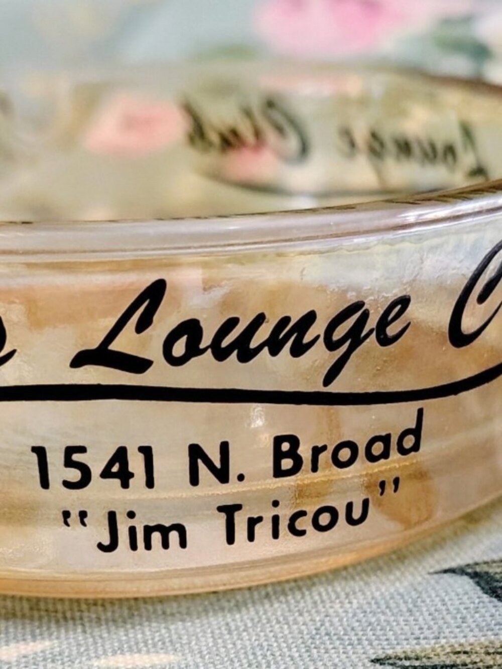 Vintage Glass Ashtray, Jim's Lounge Club, New Orleans